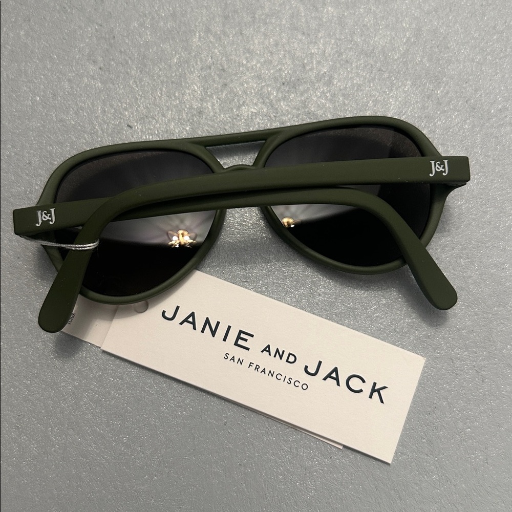 Janie and Jack Olive Green Aviator Sunglasses – NWT - Picture 5 of 5
